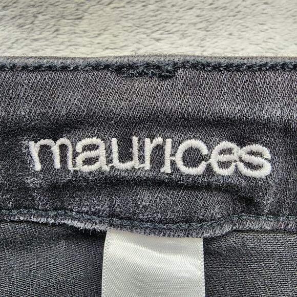 Maurices Jeans Womens XL Black Mid Rise Skinny Leg Jegging Ankle Stretch Denim - Picture 5 of 13